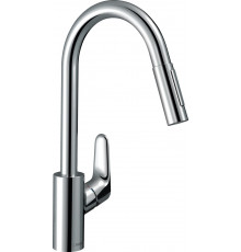 Смеситель Hansgrohe Focus M41 73880000 для кухонной мойки, хром, однорычажный, высота излива 22.5 см