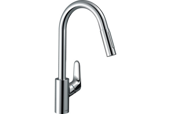 Смеситель Hansgrohe Focus M41 73880000 для кухонной мойки, хром, однорычажный, высота излива 22.5 см