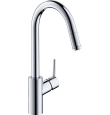 Смеситель Hansgrohe Talis M52 73864000 для кухонной мойки, хром, однорычажный, высота излива 26 см