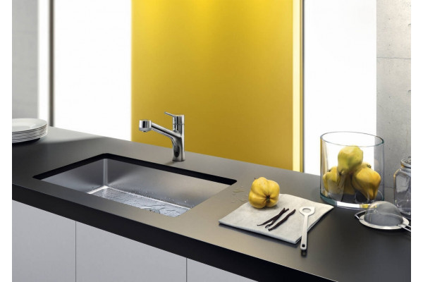 Смеситель Hansgrohe Talis M52 73860000 для кухонной мойки, хром, однорычажный, высота излива 16.5 см