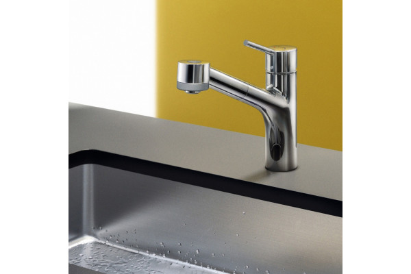 Смеситель Hansgrohe Talis M52 73860000 для кухонной мойки, хром, однорычажный, высота излива 16.5 см