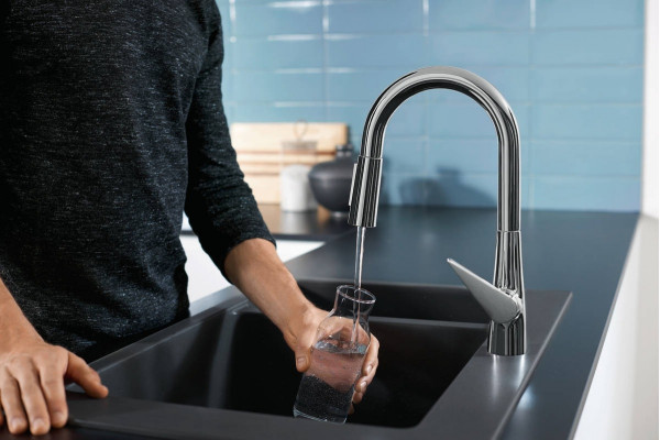 Смеситель Hansgrohe Talis M51 73851000 для кухонной мойки, хром, однорычажный, высота излива 18.5 см