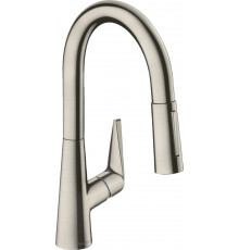 Смеситель Hansgrohe Talis M51 73850800 для кухонной мойки, сталь, однорычажный, высота излива 15.2 см