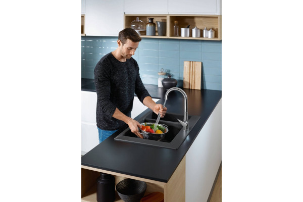 Смеситель Hansgrohe Talis M51 73850000 для кухонной мойки, хром, однорычажный, высота излива 15.2 см