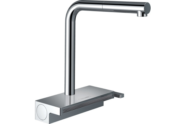 Смеситель Hansgrohe Aquno Select M81 73836000 для кухонной мойки, хром, однорычажный, высота излива 25 см