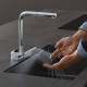 Смеситель Hansgrohe Aquno Select M81 73836000 для кухонной мойки, хром, однорычажный, высота излива 25 см