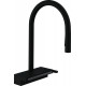 Смеситель Hansgrohe Aquno Select M81 73831670 для кухонной мойки, матовый черный, однорычажный, высота излива 16.5 см