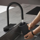 Смеситель Hansgrohe Aquno Select M81 73831670 для кухонной мойки, матовый черный, однорычажный, высота излива 16.5 см
