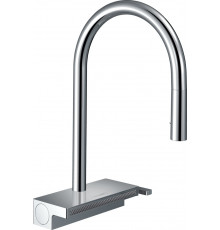 Смеситель Hansgrohe Aquno Select M81 73831000 для кухонной мойки, хром, однорычажный, высота излива 16.5 см