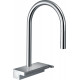 Смеситель Hansgrohe Aquno Select M81 73831000 для кухонной мойки, хром, однорычажный, высота излива 16.5 см