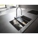 Смеситель Hansgrohe Aquno Select M81 73831000 для кухонной мойки, хром, однорычажный, высота излива 16.5 см