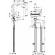 Смеситель Hansgrohe Aquno Select M81 73830800 для кухонной мойки, сталь, однорычажный, высота излива 25 см
