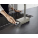 Смеситель Hansgrohe Aquno Select M81 73830800 для кухонной мойки, сталь, однорычажный, высота излива 25 см