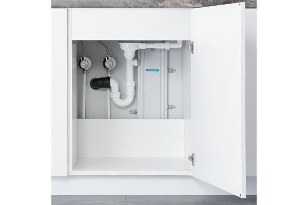 Смеситель Hansgrohe Aquno Select M81 73830800 для кухонной мойки, сталь, однорычажный, высота излива 25 см