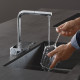 Смеситель Hansgrohe Aquno Select M81 73830000 для кухонной мойки, хром, однорычажный, высота излива 25 см