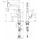 Смеситель Hansgrohe Metris Select M71 73822000 для кухонной мойки, хром, однорычажный, высота излива 23.8 см