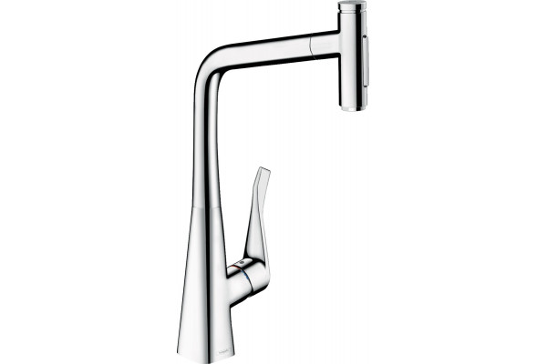 Смеситель Hansgrohe Metris Select M71 73816000 для кухонной мойки, хром, однорычажный, высота излива 33.3 см