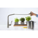 Смеситель Hansgrohe Metris Select M71 73802800 для кухонной мойки, сталь, однорычажный, высота излива 23.8 см