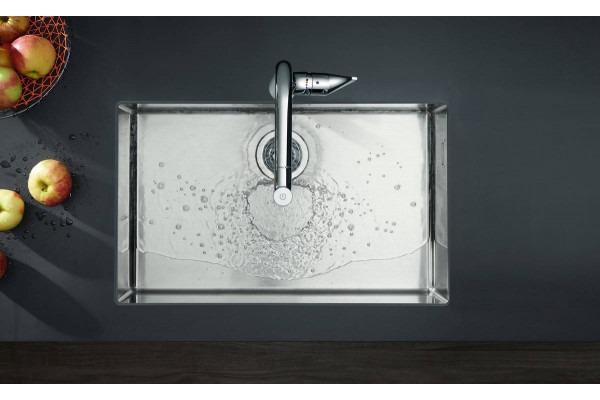 Смеситель Hansgrohe Metris Select M71 73802000 для кухонной мойки, хром, однорычажный, высота излива 23.8 см