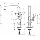 Смеситель Hansgrohe Talis M54 72840670 для кухонной мойки, матовый черный, однорычажный, высота излива 26.5 см