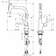Смеситель Hansgrohe Talis Select M51 72824000 для кухонной мойки, хром, однорычажный, высота излива 22.3 см