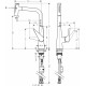 Смеситель Hansgrohe Talis Select M51 72823000 для кухонной мойки, хром, однорычажный, высота излива 28.8 см