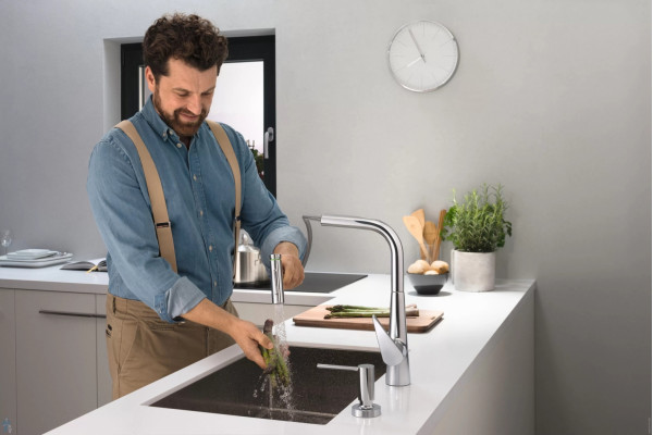 Смеситель Hansgrohe Talis Select M51 72823000 для кухонной мойки, хром, однорычажный, высота излива 28.8 см