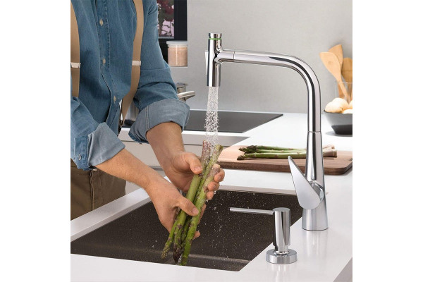 Смеситель Hansgrohe Talis Select M51 72823000 для кухонной мойки, хром, однорычажный, высота излива 28.8 см