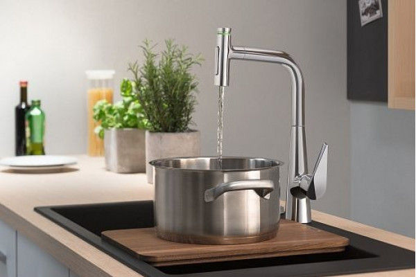 Смеситель Hansgrohe Talis Select M51 72823000 для кухонной мойки, хром, однорычажный, высота излива 28.8 см