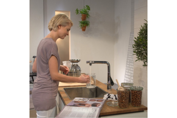 Смеситель Hansgrohe Talis Select M51 72820000 для кухонной мойки, хром, высота излива 28.8 см, длина излива 20.8 см
