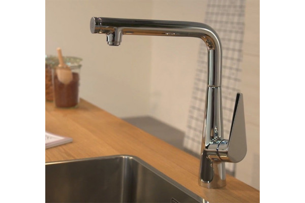 Смеситель Hansgrohe Talis Select M51 72820000 для кухонной мойки, хром, высота излива 28.8 см, длина излива 20.8 см