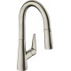 Смеситель Hansgrohe Talis M51 72815800 для кухонной мойки, сталь, однорычажный, высота излива 15.2 см