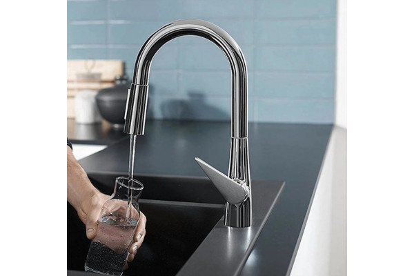 Смеситель Hansgrohe Talis M51 72815000 для кухонной мойки, хром, однорычажный, высота излива 15.2 см