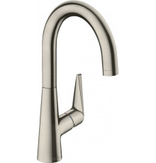Смеситель Hansgrohe Talis M51 72814800 для кухонной мойки, сталь, однорычажный, высота излива 21.5 см