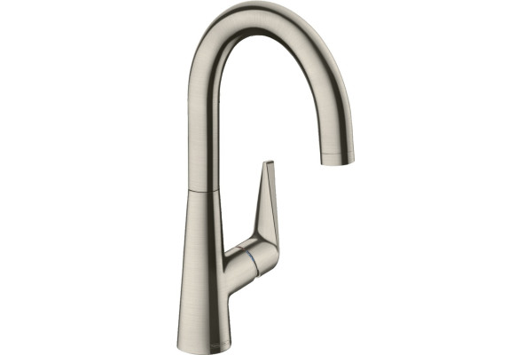 Смеситель Hansgrohe Talis M51 72814800 для кухонной мойки, сталь, однорычажный, высота излива 21.5 см