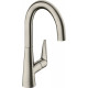 Смеситель Hansgrohe Talis M51 72814800 для кухонной мойки, сталь, однорычажный, высота излива 21.5 см