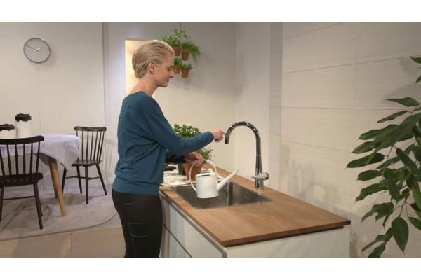Смеситель Hansgrohe Talis M51 72814000 для кухонной мойки, хром, однорычажный, высота излива 21.5 см