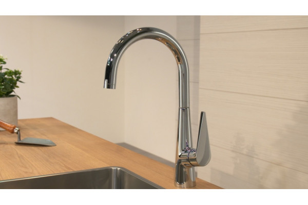 Смеситель Hansgrohe Talis M51 72814000 для кухонной мойки, хром, однорычажный, высота излива 21.5 см
