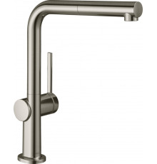 Смеситель Hansgrohe Talis M54 72809800 для кухонной мойки, сталь, однорычажный, высота излива 26.5 см