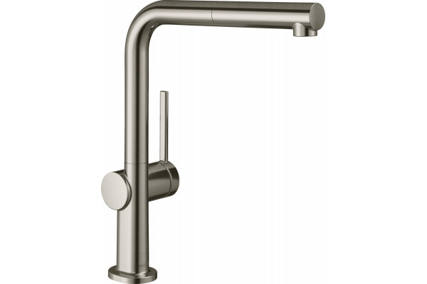 Смеситель Hansgrohe Talis M54 72809800 для кухонной мойки, сталь, однорычажный, высота излива 26.5 см