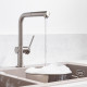 Смеситель Hansgrohe Talis M54 72809800 для кухонной мойки, сталь, однорычажный, высота излива 26.5 см