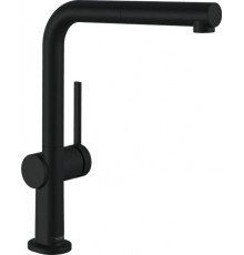 Смеситель Hansgrohe Talis M54 72809670 для кухонной мойки, матовый черный, однорычажный, высота излива 26.5 см