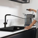 Смеситель Hansgrohe Talis M54 72809670 для кухонной мойки, матовый черный, однорычажный, высота излива 26.5 см