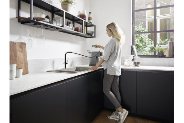 Смеситель Hansgrohe Talis M54 72808000 для кухонной мойки, хром, однорычажный, высота излива 26.5 см
