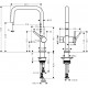 Смеситель Hansgrohe Talis M54 72807670 для кухонной мойки, матовый черный, однорычажный, высота излива 22 см