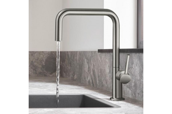 Смеситель Hansgrohe Talis M54 72806800 для кухонной мойки, сталь, однорычажный, высота излива 22 см