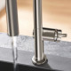 Смеситель Hansgrohe Talis M54 72806800 для кухонной мойки, сталь, однорычажный, высота излива 22 см