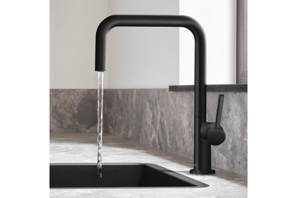 Смеситель Hansgrohe Talis M54 72806670 для кухонной мойки, матовый черный, однорычажный, высота излива 22 см