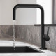Смеситель Hansgrohe Talis M54 72806670 для кухонной мойки, матовый черный, однорычажный, высота излива 22 см