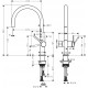 Смеситель Hansgrohe Talis M54 72805000 для кухонной мойки, хром, однорычажный, высота излива 22.3 см